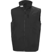 Helly Hansen für Herren. 34609 Fleece-Weste Crew schwarz (XL), Lässig, Polyester, Outdoor