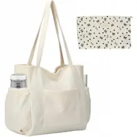 Merkloos Omgoods – Shopper-Tasche aus Cord, mit Reißverschluss und praktischen Fächern