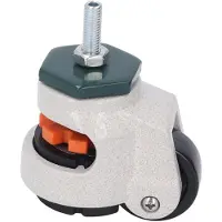 Merkloos Ausgleichende Rollen für Werkbänke, 40 mm Außendurchmesser - Verstellbare Höhe - Gummibasis - Für hohe Belastungen - Maximale Belastung: 400 kg - Werkbankrollen