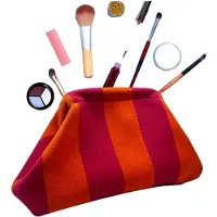Markenlos Gehäkelte Geldbörse und gestrickte Tasche | Handtaschen im Colorblock-Design | Lässige gewebte Knödel-Strick mit Kussverschluss für Abendessen und Hochzeiten