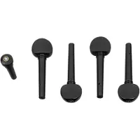 Muziker 4 Ebenholz Stimmwirbel und Endstift Set für 4/4 Geigen, vorgebohrt, Modell LN167
