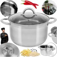 Brunbeste Edelstahltopf 22cm 4.5L für Induktion Gas