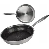 Edenberg Edelstahl-Pfanne Wabenstruktur 30cm Induktion