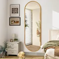 OEM Aluminium Wandspiegel 120x60 cm Goud Omlijstet