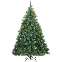 vidaXL Künstlicher Weihnachtsbaum mit 300 LEDs Grün 240 cm PE und PVC