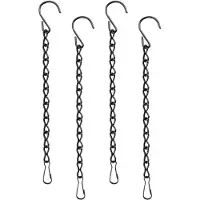 Benza Ibenzoa Metall-Blumenhänger-Ketten 4er-Set, 24 cm mit S‑Haken – max. Tragkraft 5 kg, für Blumentöpfe & Deko, innen & außen