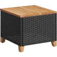 Merkloos Synthetischer Rattan-Gartentisch für den Außenbereich