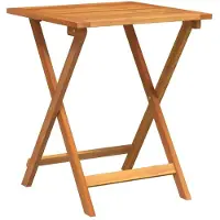 Merkloos Faltbarer Gartentisch aus massivem Akazienholz, 60 x 60 x 72 cm