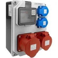 Doktorvolt Baustromverteiler FI-Schutzschalter HL-FI 1x16A 1x32A 2x230V franz/belg System Stromverteiler DV-7235-F