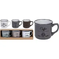 Northio Siaki Collection Keramikbecher | Keramiktassen 3er-SET 90 ml für Espresso Kaffee dekorativ