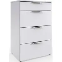 Wimex Schubkastenkommode "Level by fresh to go", weiß, B:54cm H:84cm T:41cm, Holzwerkstoff, Sideboards, Schubkastenkommode, 4 Schubladen mit soft-close Funktion, 54cm breit, 84cm hoch