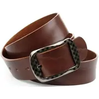 Anthoni Crown Ledergürtel , Damen, Gr. 100, braun, Leder, unifarben, Gürtel Ledergürtel, mit gemusterter Gürtelschließe