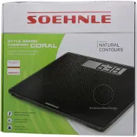 Soehnle Style Sense Comfort Coral, Elektronische Personenwaage, 180 kg, 100 g, Schwarz, kg, lb, ST, Quadratisch