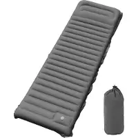 OEM Selbstaufblasbares Ultraleicht-Campingluftbett 10cm dick, dunkelgrau, mit Pumpe