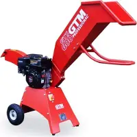GTM Häcksler 600 | kompakter Gartenhäcksler mit Rotorschreddersystem, Loncin G200F Motor 6 PS (4,4 kW), max. Aststärke 5 cm, klappbar & fahrbar mit 26 cm Luftreifen, Profiqualität für Garten & Hof