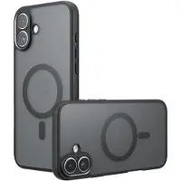 Techsuit – PureFrost MagSafe-Hülle für iPhone 16 – mattes Schwarz
