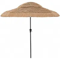 KOMFOTTEU Sonnenschirm Hawaii, Ø 275 cm knickbarer Strandschirm Stroh