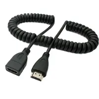 System-S HDMI 1.4 Kabel 2 m Standard Stecker zu Buchse Spirale in Schwarz |