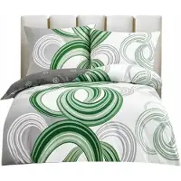 Elway Bettwäsche 160x200 Baumwollsatin Kreisdesign