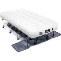 LTPRTZ EZ-Bett (Einzel) Luftmatratze mit Rahmen und Rollkoffer, selbstaufblasend, aufblasbares Bett mit automatischer Abschaltung, bequeme Oberfläche, ideal für Gäste, Reisen, Urlaub und Camping.