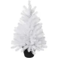 Creativ Deco Künstlicher Weihnachtsbaum "Weihnachtsdeko, künstlicher Christbaum, Tannenbaum", weiß, H:60cm, Kunststoff, Weihnachtsbäume, Künstlicher Weihnachtsbaum, im Topf
