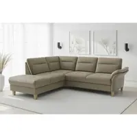 Sit&More "Pamela L-Form, B: 218 cm, optional Schlaffunktion & Bettkasten" wahlweise mit Armteilverstellung, Sofa mit Federkern, Sitzhöhe: 48 cm