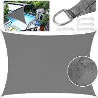 OEM Polyester-Schattenstoff 4x5m dunkelgrau – wasserdicht UV-Schutz mit Reißverschluss