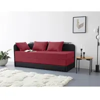 Maintal Polsterliege "Diana", rot (rot, schwarz), B:84cm, Komplettbetten, Polsterliege, mit Stauraum