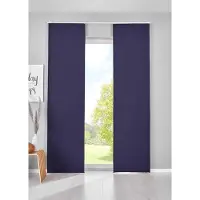 OEM Schiebetüren - Privatschutz und Lichtschutz - Set von 2 - blau - 145x60 cm