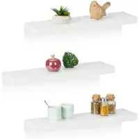 Merkloos Set aus 3 Wandregalen für Dekoration, Modern und Weiß