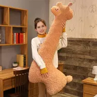 Merkloos Solidchoice – Flauschiges Kuscheltier in Form eines Alpakas, 100 cm, weiches Spielzeug