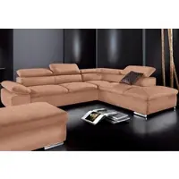 Sit&More Ecksofa SIT & MORE "Alcudia L-Form, B: 272 cm, Arm- und Kopfteilverstellung, Eckcouch", braun, B:272cm H:73cm T:226cm, 100% Polyester, Sofas, Ecksofa, optional Schlaffunktion, Komfortsitz