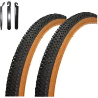 Maxxi4you 2 x Roverstone Fahrradreifen 27,5 x 1,95 (54-584) Schwarz/Braun inkl. Reifenheber