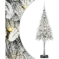 vidaXL Weihnachtsbaum Weiß 150 cm PE und Stahl