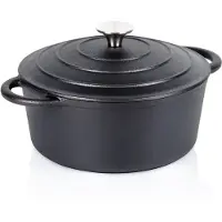 Artemis Gusseisentopf mit Deckel, Kessel, Bräter, Rundbräter, 22 cm, 2,6 l