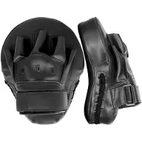 Merkloos Kurvenförmige Fokus-Mitts aus Kunstleder - Trainings-Handpads für Boxen