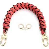 Merkloos Kurze Ersatz-Handtaschenriemen aus geflochtenem Leder 38 cm