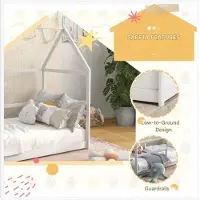 OEM Kinderbett – Laufstegbett – Spielbett – Bett Mit Gitter – Niedriges Bett – Massivholzbett – Für Matratze 190x90 cm