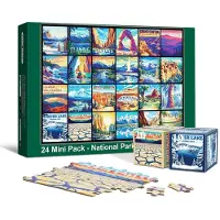 Sonstiges 24 Mini-Puzzle-Tageskalender Nationalparks 1000 Teile Adventskalender 2026
