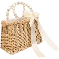 Merkloos Omgoods – Strohhandtaschen mit Perlen für den Sommer
