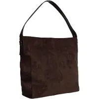 Mustang Schultertasche Ela Shopper Suede Brown dunkelbraun
