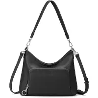 Merkloos Solidchoice – Echtes Leder, Handtasche mit RFID-Schutz, Schwarz
