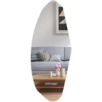 Merkloos Solidchoice – Große, asymmetrische Spiegel ohne Rahmen für Badezimmer und Wohnzimmer