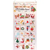 HOWAF Adventskalender 2026 als Wandkalender aus Stoff – Adventskalender zum Befüllen – Wiederverwendbar mit 24 Stoffbeuteln
