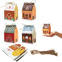 Dripio 24er Adventskalender Häuserboxen, nachhaltig, faltbar, bunt
