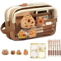 OEM Kawaii Etui mit 6 Stiften und Kuschelzubehör - 5 Lagen, großes Öffnungsformat