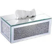 Merkloos Solidchoice – Elegante Serviettenbox aus Glas mit Kristall-Diamanten – Stilvolle Tischdekoration