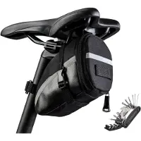 Generisch Satteltasche für Rennräder - 1,2 Liter Fassungsvermögen - Reflektierend - Geeignet für Mountainbikes