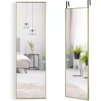 Merkloos Elzusha – Verstellbarer Ganzkörperspiegel, 37 x 120 cm – Zum Aufhängen oder zur Wandmontage