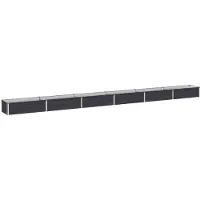 Syfax Hochbeet im Garten Anthrazit 480 x 40 x 24 cm Verzinkter Stahl
